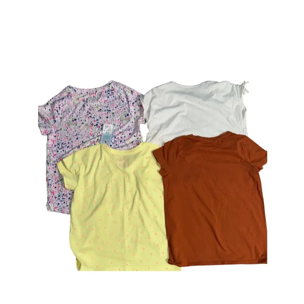 Lot of 4 Girl M‎ 7/8 Top Short Sleeve Casual Everday Variety Brands